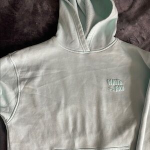 White Fox Mint Green Hoodie